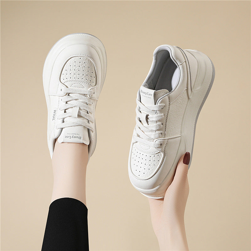 Damen Sneaker Weich Lederschuhe Bequem Modern - BerlinGlamour