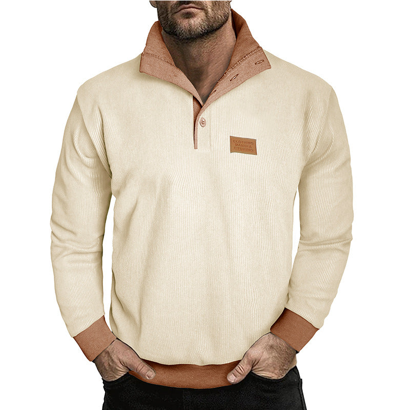Herren Pullover Langarm Modisch Mit V-Ausschnitt