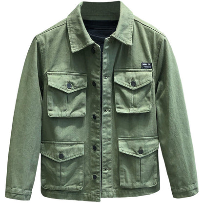 Herren Utility-Jacke Funktionstaschen Vielseitig Outdoor