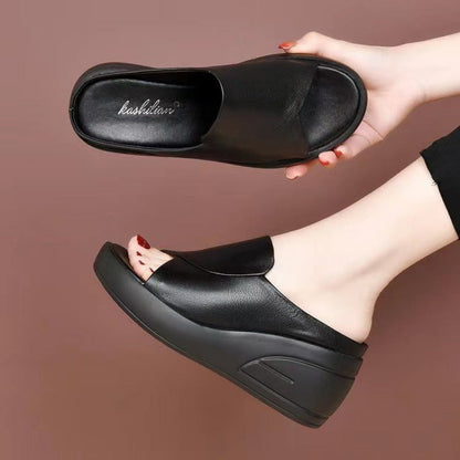 Damen Plattform-Sandalen Hochzeitsschuhe Komfortable Keilabsatz Schuhe