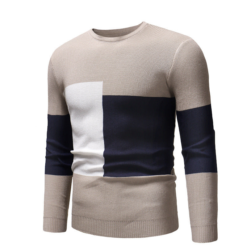 Herren Strickpullover Modern mit Farbblock Design Trendy