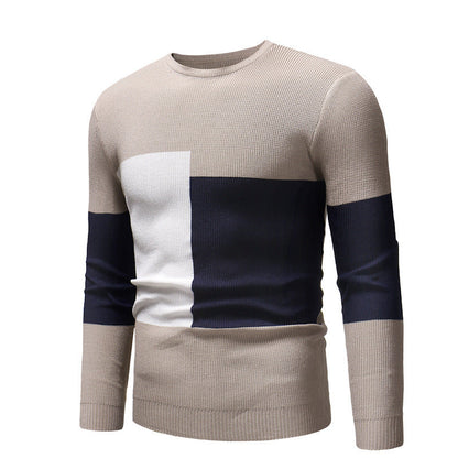 Herren Strickpullover Modern mit Farbblock Design Trendy