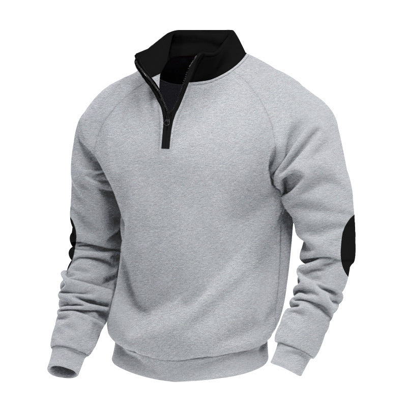 Herren Sportpullover Warm Hochkragen Reißverschluss