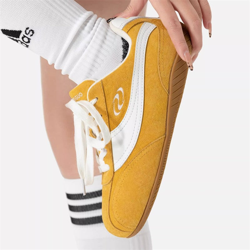 Damen Sneaker Sportlich Robust Wildleder Sohle