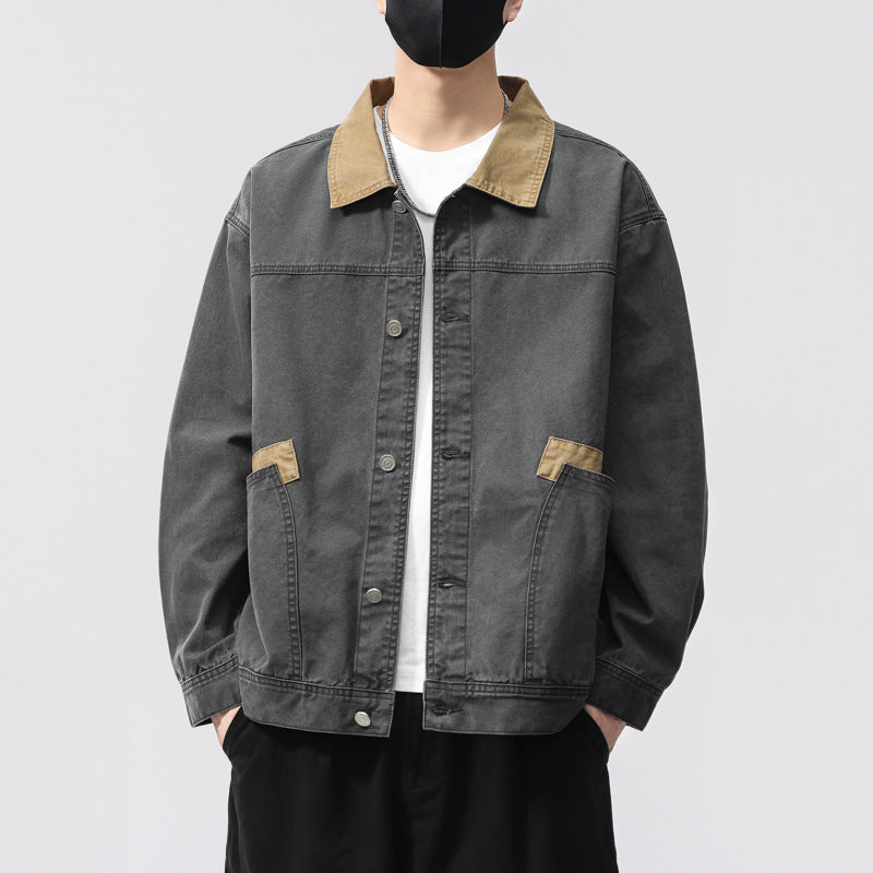 Herren Denim Jacke Übergangsjacke Robust Praktisch