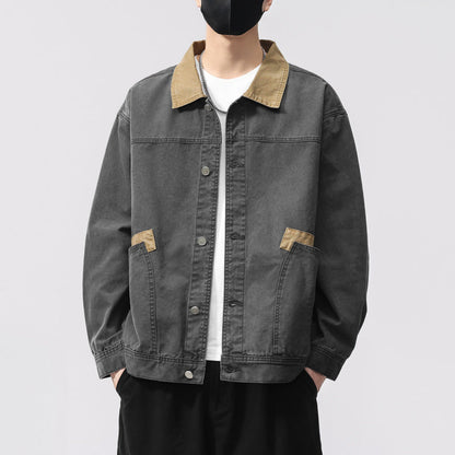 Herren Denim Jacke Übergangsjacke Robust Praktisch