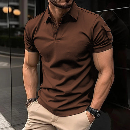 Herren Poloshirt mit Tasche Modern Sportlich
