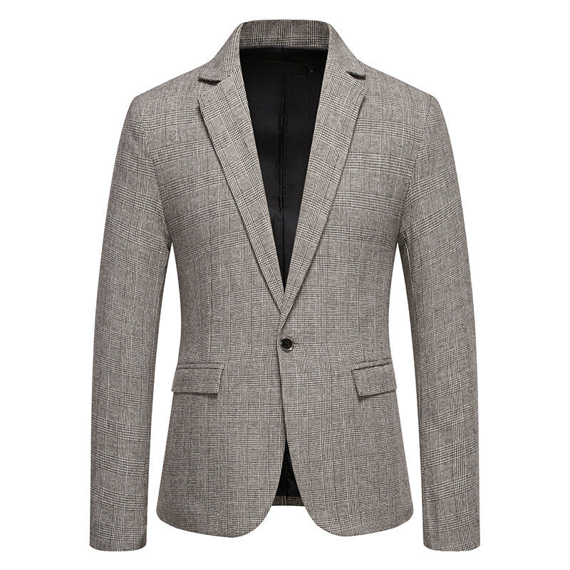 Herren Blazer Slim Fit mit Karomuster Elegant