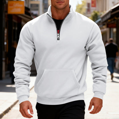 Herren Fleecejacke Halbzipp Reißverschluss Warm