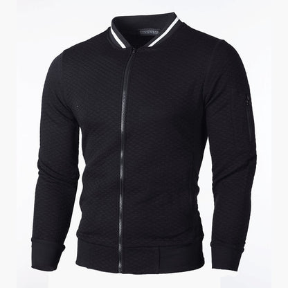 Herren Steppjacke Sportlich Reißverschluss Kontrast