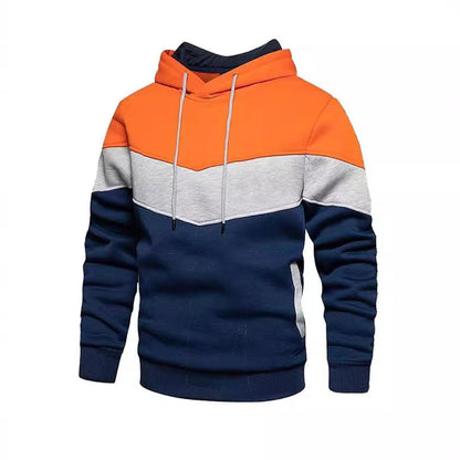 Herren Kapuzenpullover Sportlich Farbig Mit Taschen - BerlinGlamour