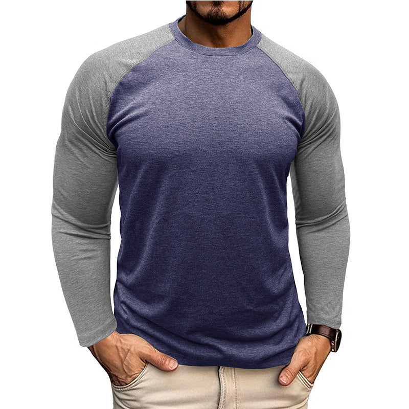 Herren Langarmshirt Sportlich Raglan Ärmel Modern - BerlinGlamour