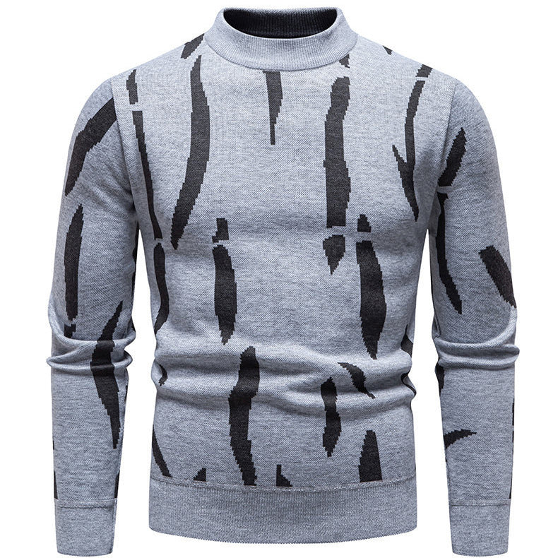 Modischer Herren Pullover Grafik Muster Trendig