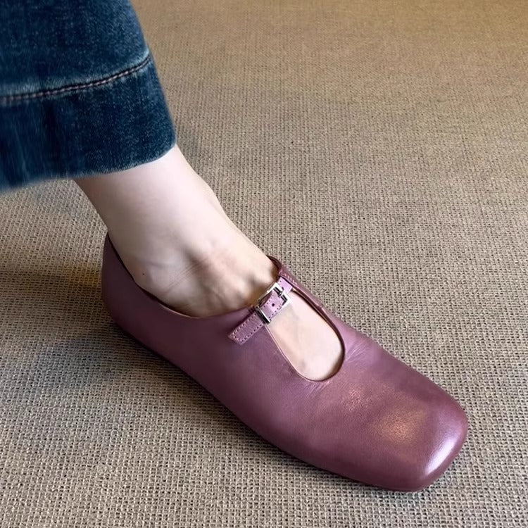 Damen Schuhe Mary Jane Elegant Leder Schwarz