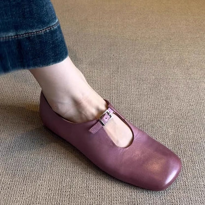 Damen Schuhe Mary Jane Elegant Leder Schwarz