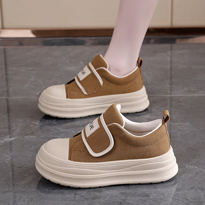 Damen Sneaker Bequem Klettverschluss Weiche Sohle