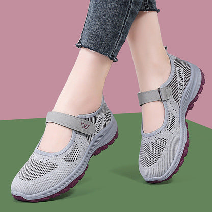 Damen Sportschuhe Atmungsaktiv Komfortabel Klettverschluss