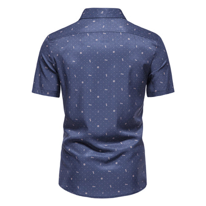 Herren Kurzarmhemd Modern Muster Berlin Style
