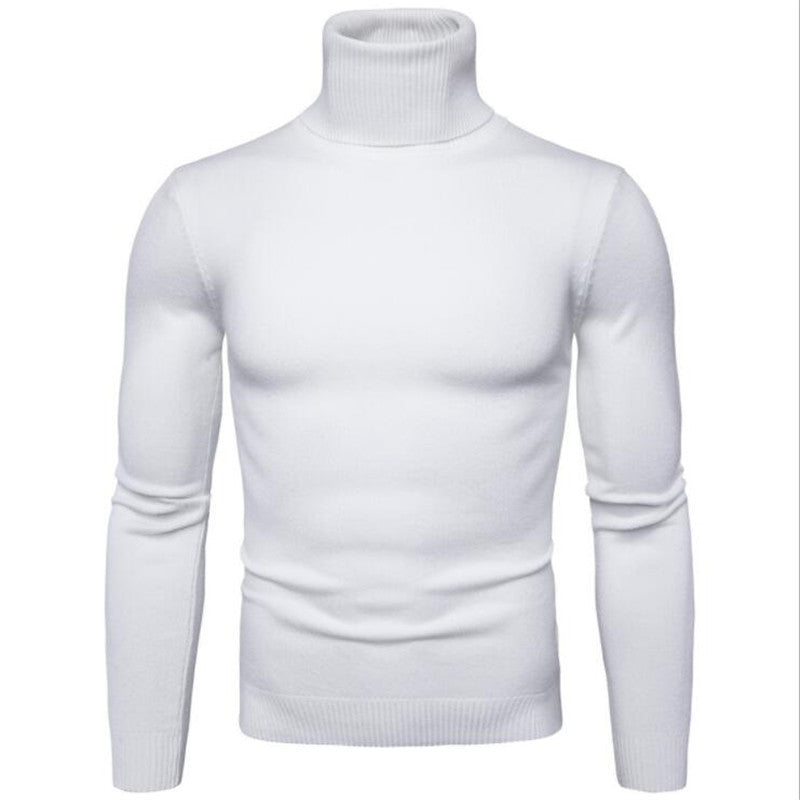 Herren Rollkragenpullover Merinowolle Elegant Warm