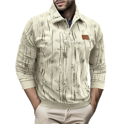 Herren Pullover Stehkragen Modern Muster