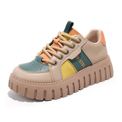 Damen Sneaker Hoch Hacken Atmungsaktiv Sportlich Mode