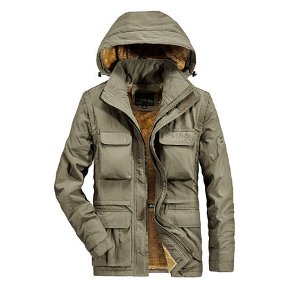 Herren Outdoor-Jacke Isoliert mit Abnehmbarer Kapuze
