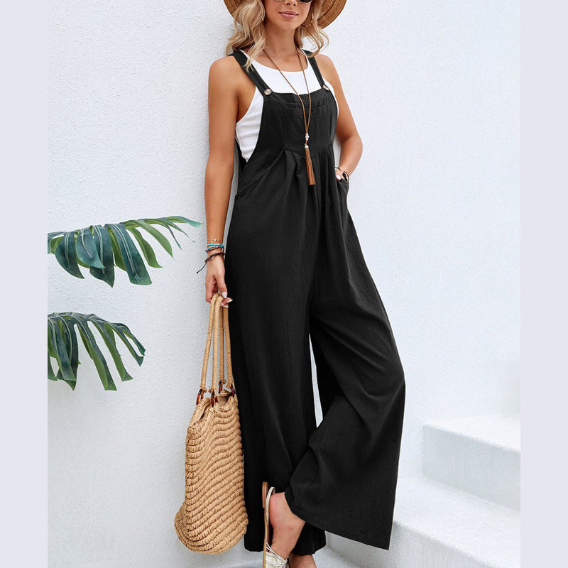 Damen Latzhose Weite Bequem Verstellbar Elegant - BerlinGlamour