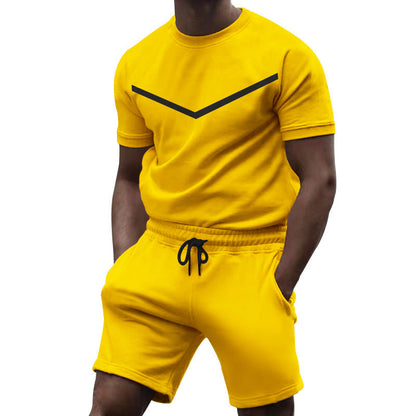 Herren Sport-Outfit Kurzarm elastisch mit Taschen