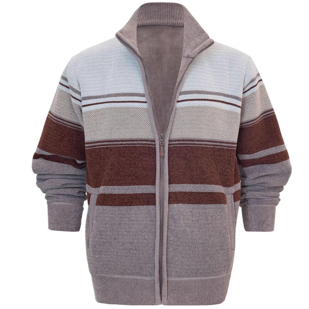 Herren Strickjacke Modern Sportlich Reißverschluss