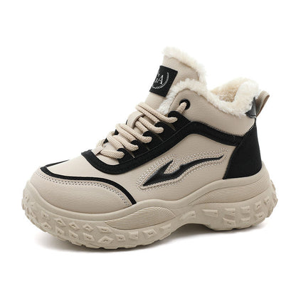Damen Sneaker Hohe Sportschuhe Kuschelig Rutschfest