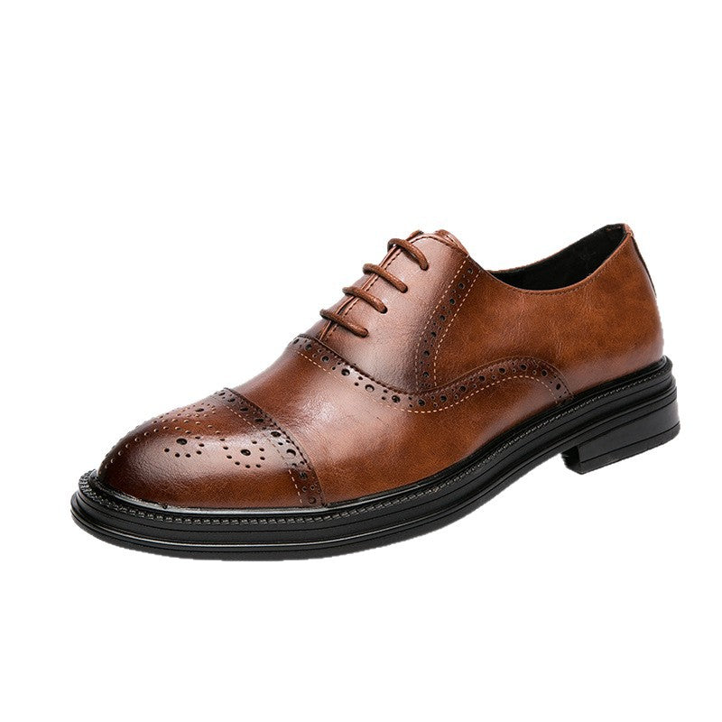 Damen Brogues Leder Schuhe Klassisch Elegantes Design