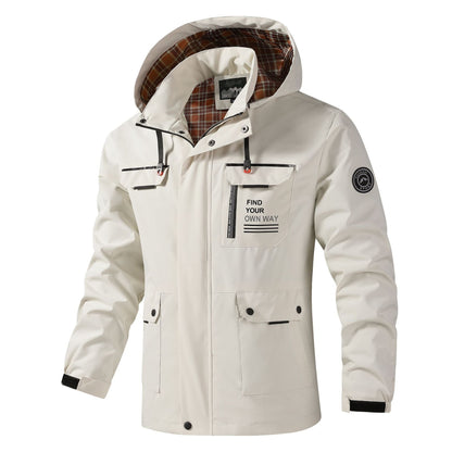 Herren Wetterjacke Multifunktionsjacke Wasserfest Winddicht