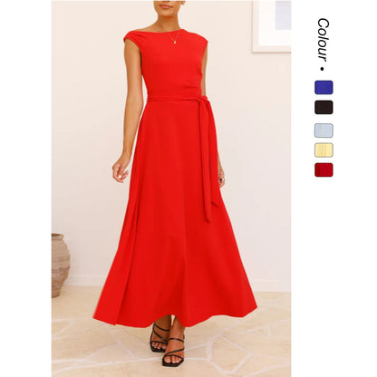 Damen Maxikleid Asymmetrisch Elegantes Abendkleid Lang - BerlinGlamour