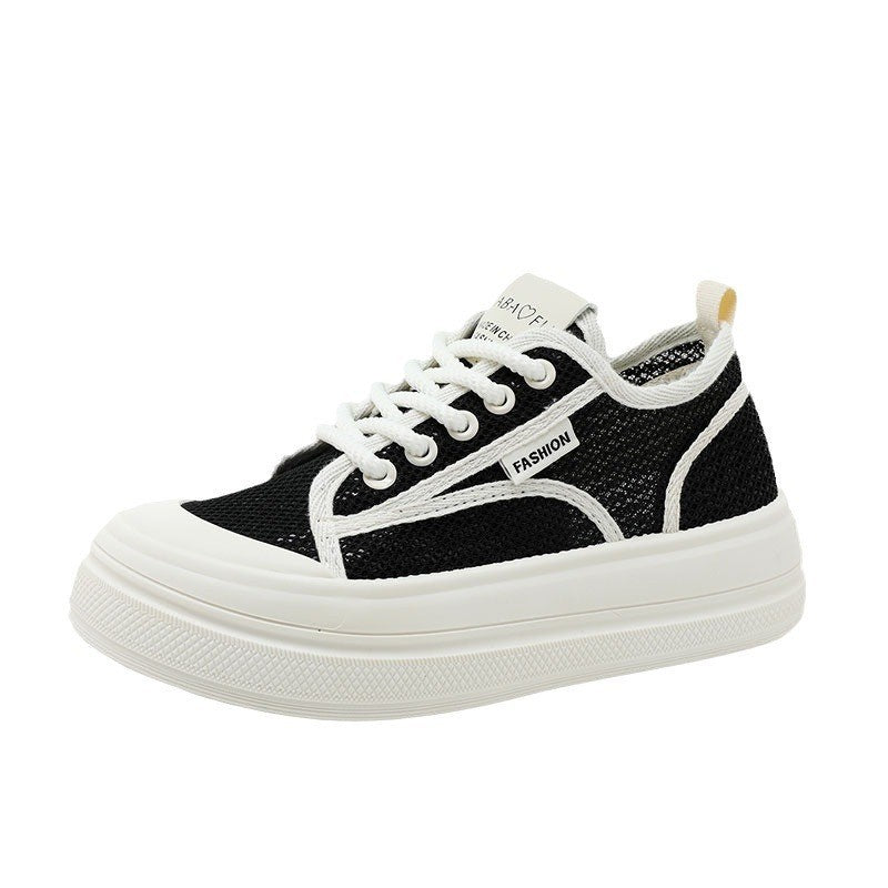 Damen Sneaker Strukturiert Komfortabel Laufsohle - BerlinGlamour
