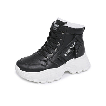 Damen Sneaker High-Top Modisch Komfortabel Mit Reißverschluss