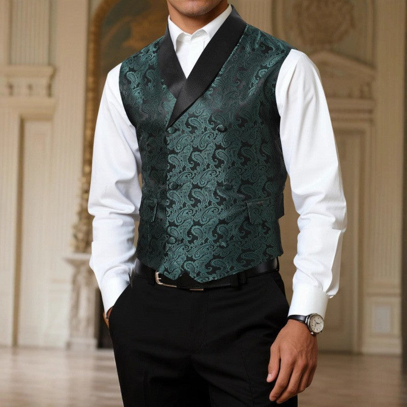Herren Weste Elegant Paisley Muster Luxus Qualität - BerlinGlamour