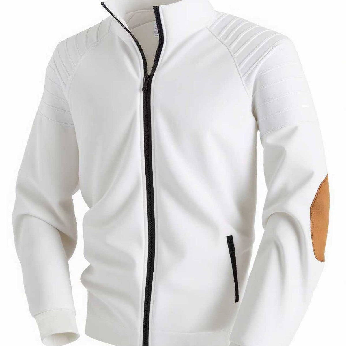 Herren Jacke Sportlich Mit Plissé Ärmeln Trendig