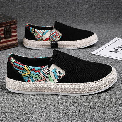 Damen Slippes Elastisch Geometrisches Muster