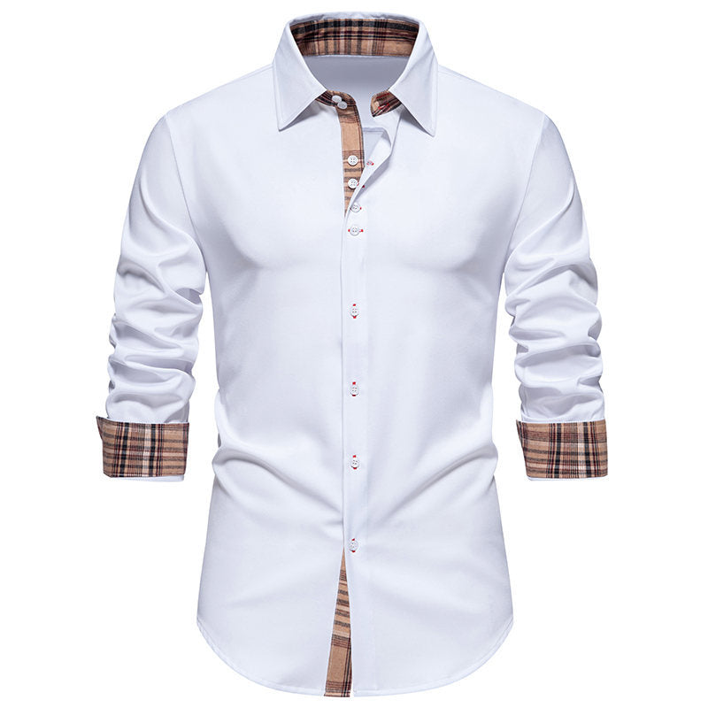Herren Langarmhemd Modern Karo Komfort Schnitt