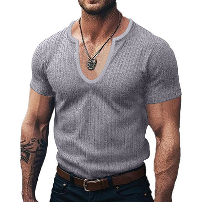 Kurzärmliges Herrenshirt V-Ausschnitt Modern Berlin