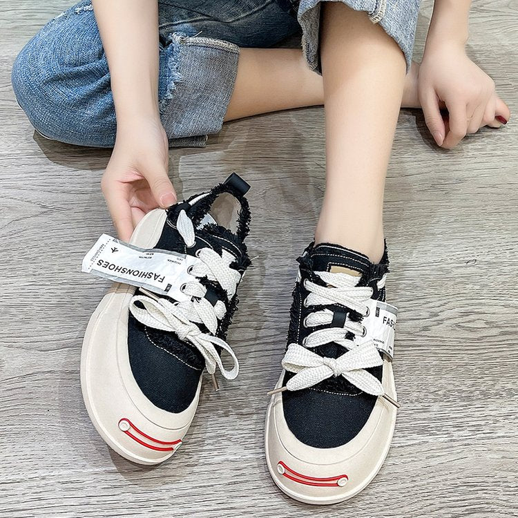 Damen Sneaker Trendig Rutschfest Weiße Sport Schuhe