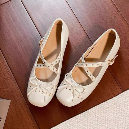 Damen Ballerinas mit Riemchen und Glitzersteinen