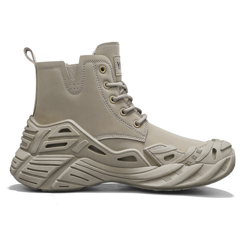 Damen Stiefel Sportlich High-Top Rutschfest Schwarz