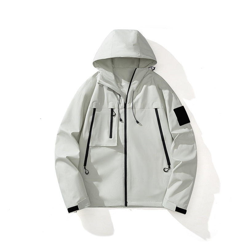 Herren Outdoorjacke Multifunktionsjacke mit Taschen Wasserdicht