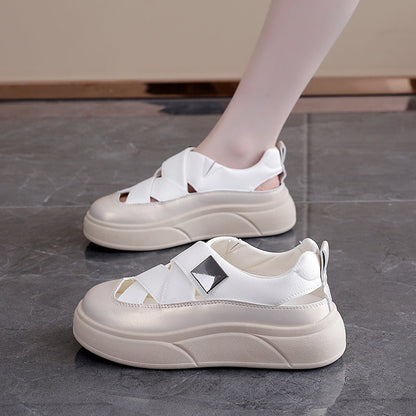 Damen Sneaker Sportschuhe Mit Kreuzband Design