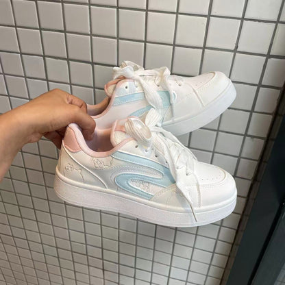 Damen Sneaker Sportlich Weiß