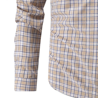 Herren Hemd Kariert Button Down Modern Schwarz Weiss