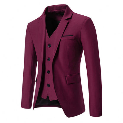 Herren elegant ausgestattetes Anzugset mit Blazer, Weste und Hose BerlinGlamour.