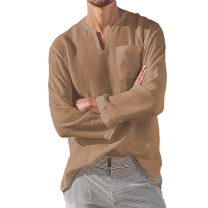 Herren Langarmhemd Lässig Casual Berlin Stil