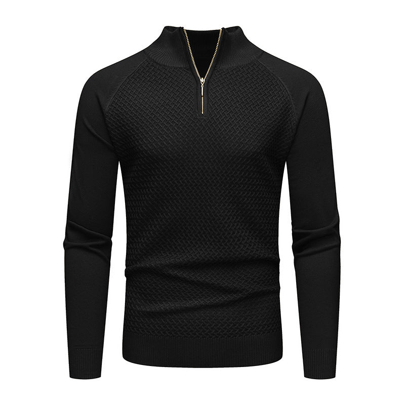 Herren Strickpullover Reißverschluss Modern Casual